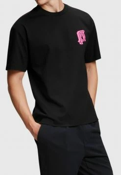 Esprit RELAXED FIT - Print T-shirt - Black