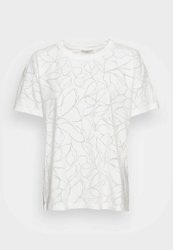 Esprit BURNOUT TEE - Print T-shirt - Off White - Image 4
