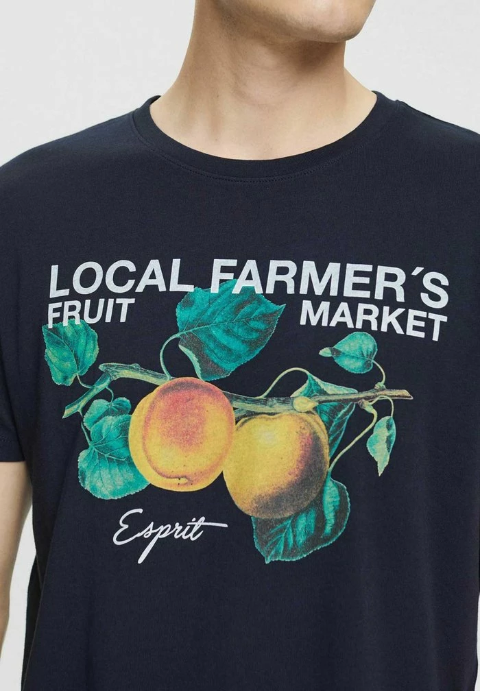 Esprit MIT PRINT - Print T-shirt - Navy - Image 4