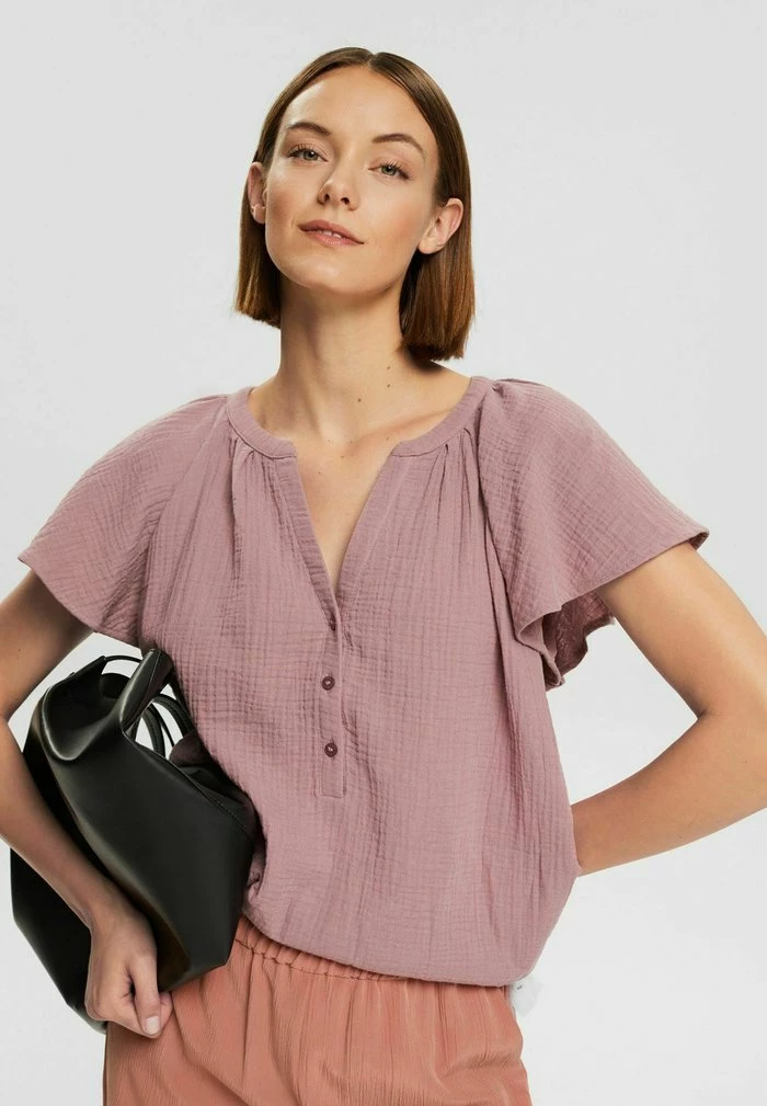 Esprit MIT CRINKLE-EFFEKT - Blouse - Mauve - Image 4