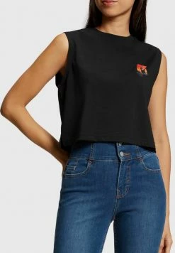 Esprit AMBIGRAM CHEST PRINT - Top - Black