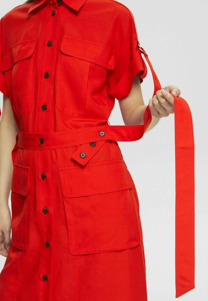 Esprit MIT GÜRTEL - Shirt Dress - Peach - Image 4