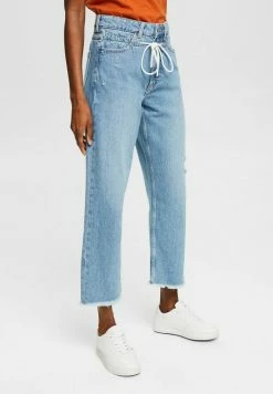 Esprit MIT KORDELZUG - Straight Leg Jeans - Blue Medium Washed