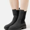 Esprit Platform Ankle Boots - Black