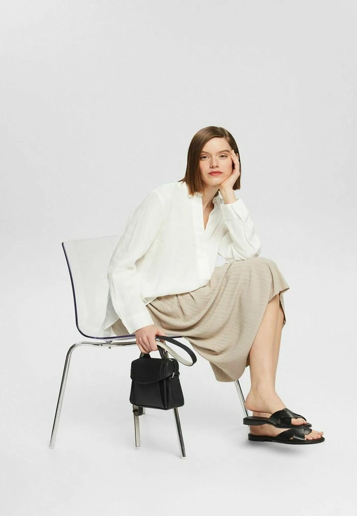 Esprit VACA SKIRT - Pleated Skirt - Light Taupe - Image 6