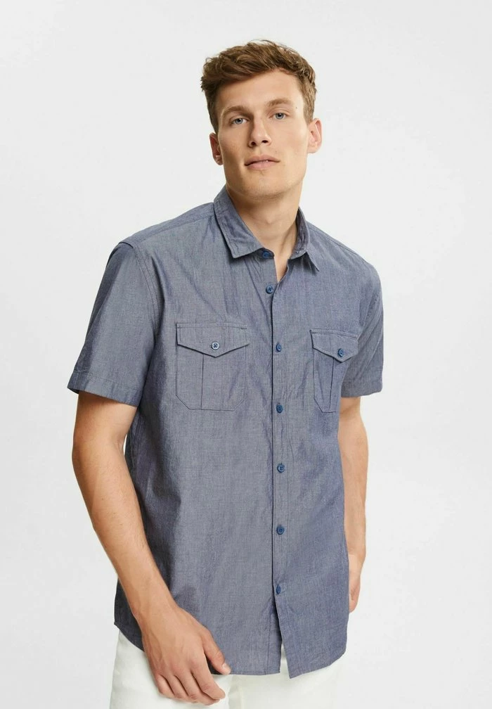 Esprit MIT BRUSTTASCHEN - Shirt - Navy