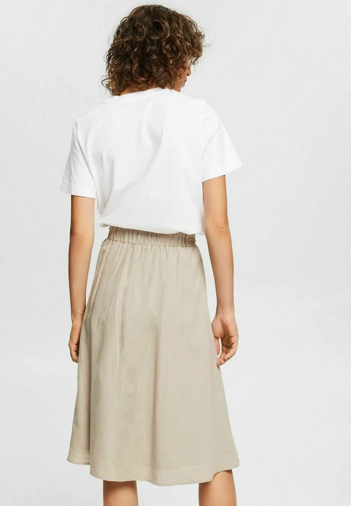 Esprit Pleated Skirt - Light Taupe - Image 3