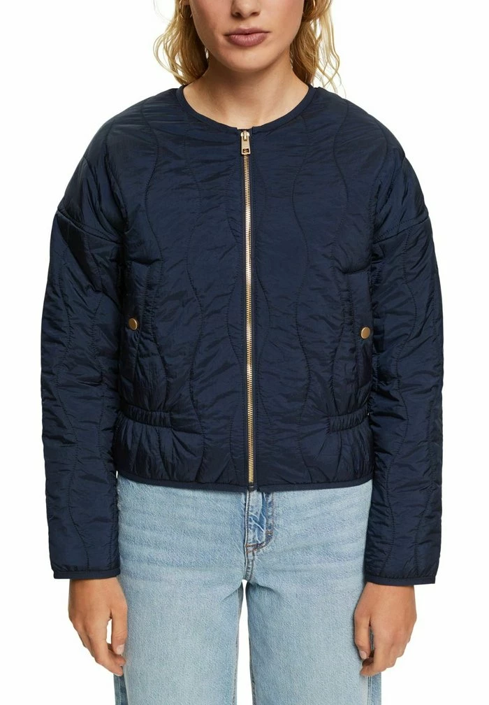 Esprit MIT DEKORATIVER STEPPUNG - Light Jacket - Navy - Image 8