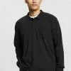 Esprit LONG SLEEVE - Polo Shirt - Black