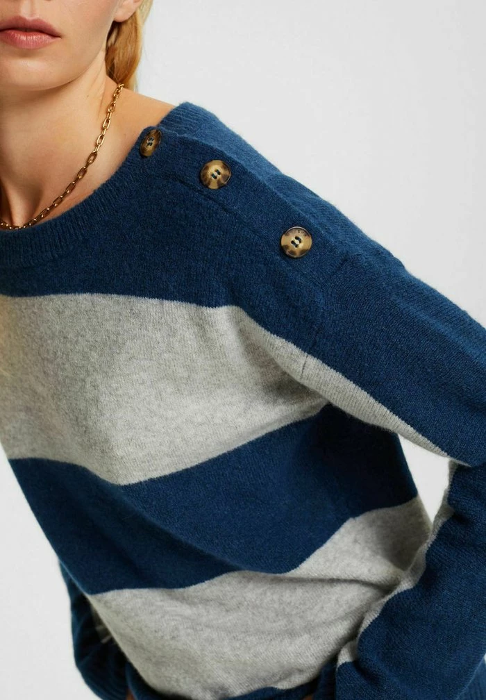 Esprit MIT WOLLE - Jumper - Petrol Blue - Image 4