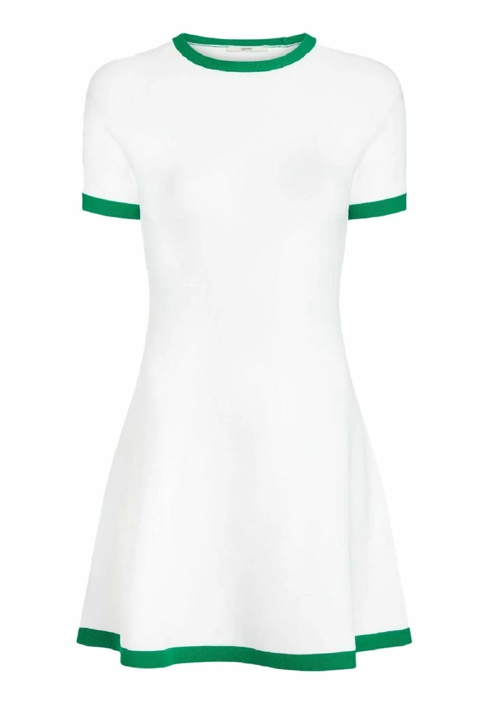 Esprit NAHTLOS VERARBEITETES MIT RUNDHALSAUSSCHNITT - Jumper Dress - White - Image 5