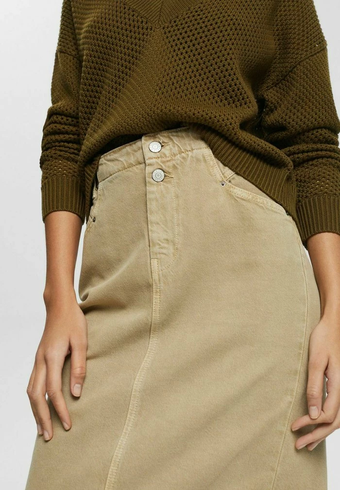 Esprit Denim Skirt - Pale Khaki - Image 5