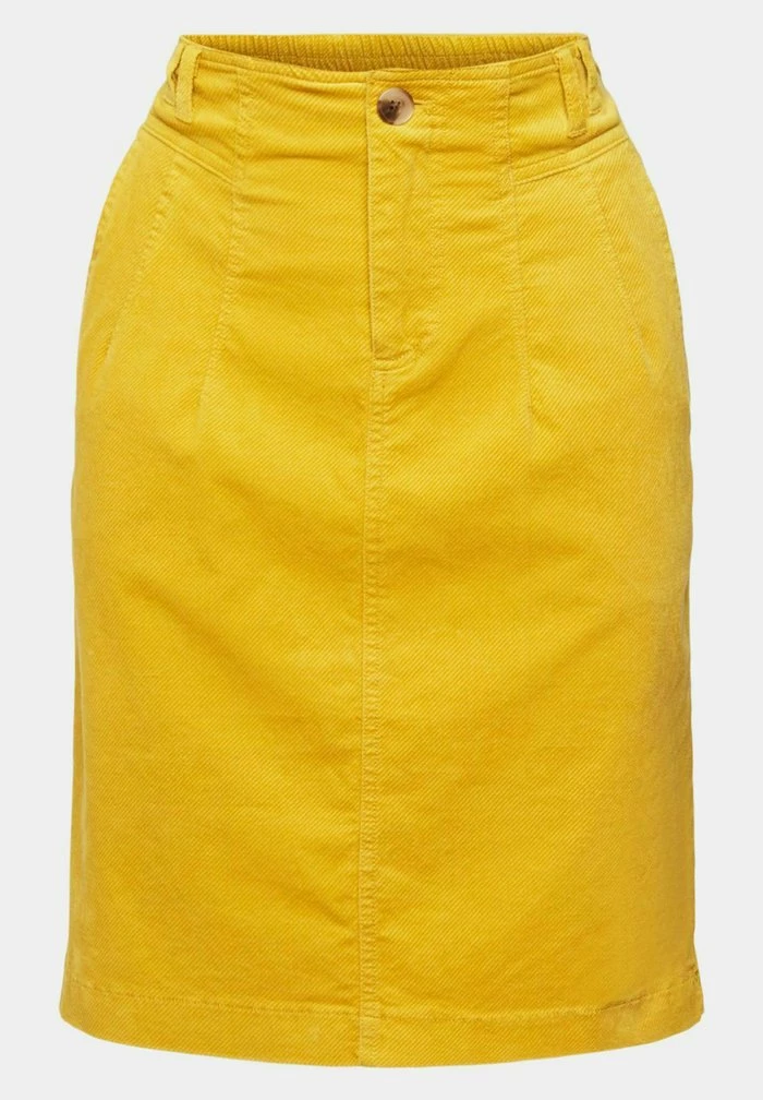 Esprit STRAIGHT SKIRT - Mini Skirt - Dusty Yellow - Image 8