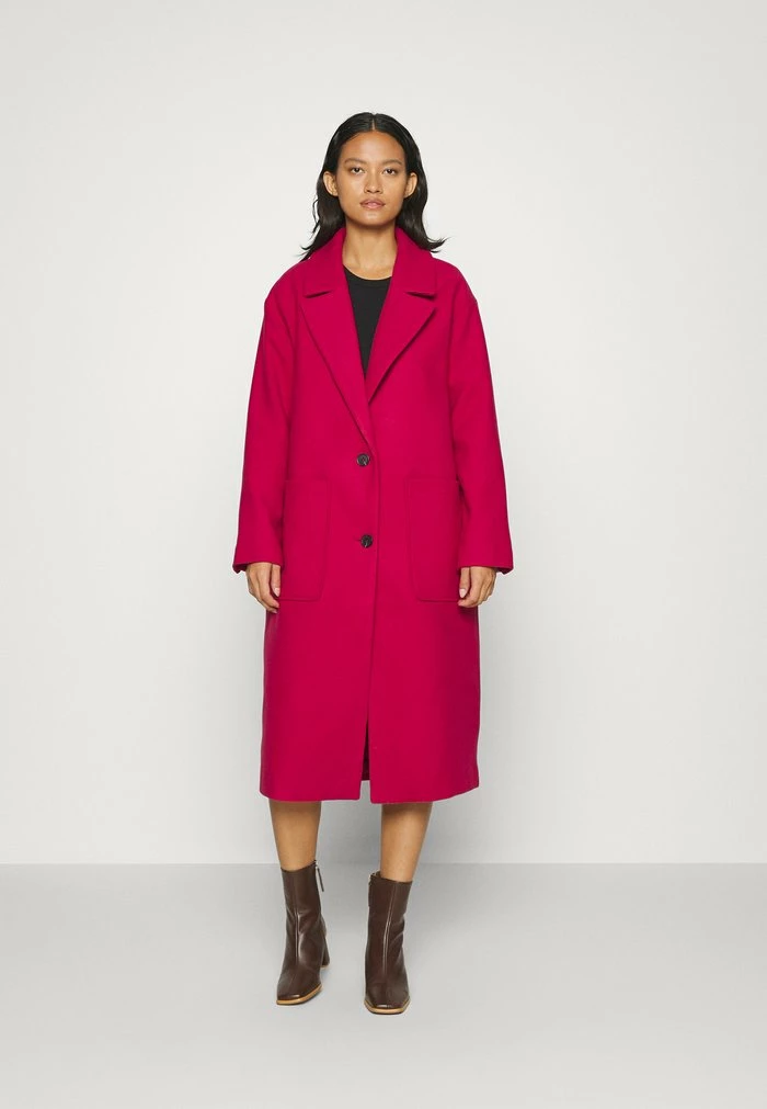 Esprit NEW BASIC - Classic Coat - Dark Pink