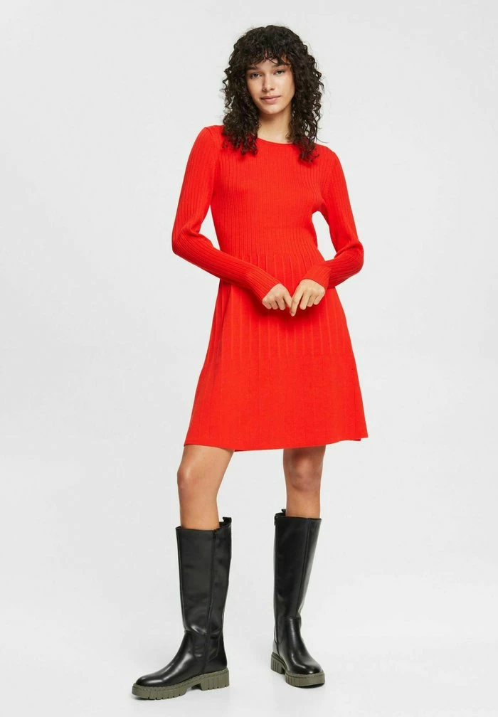 Esprit Jumper Dress - Red - Image 2