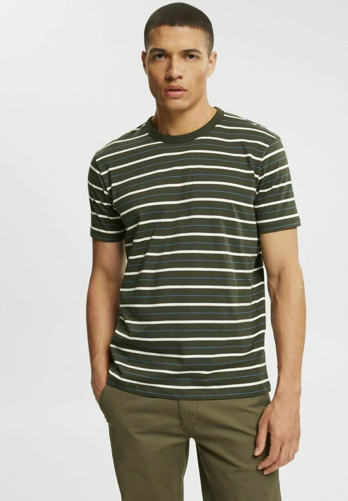 Esprit REGULAR FIT - Print T-shirt - Dark Khaki - Image 4