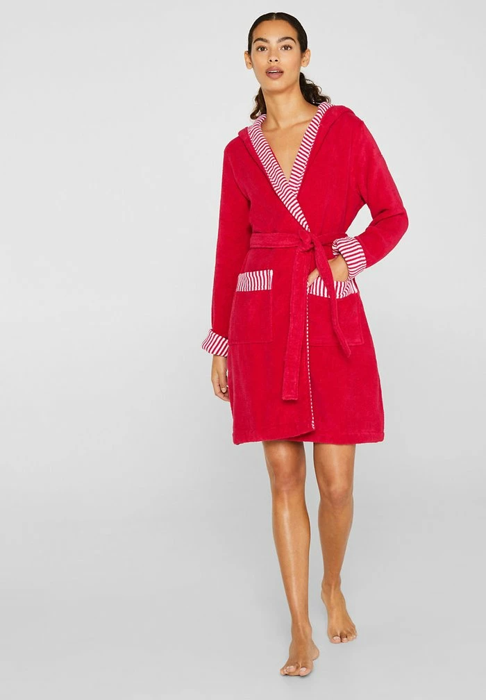Esprit MIT STREIFEN - Dressing Gown - Red - Image 2