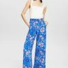 Esprit FLOATY PANTS - Trousers - Blue