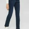 Esprit MEDIUM RISE STRAIGHT - Straight Leg Jeans - Blue Black
