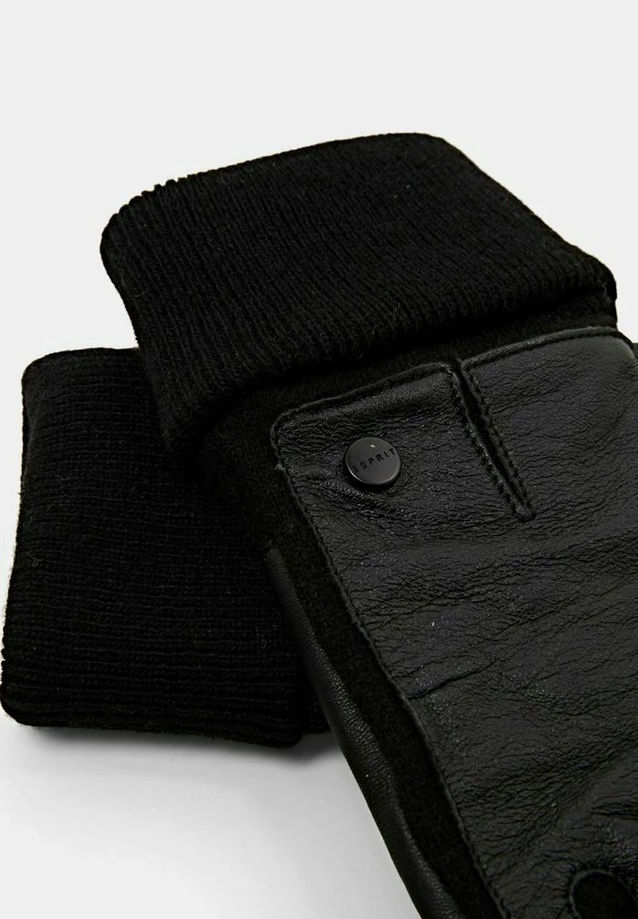 Esprit MIT LEDERBESATZ - Gloves - Black - Image 3