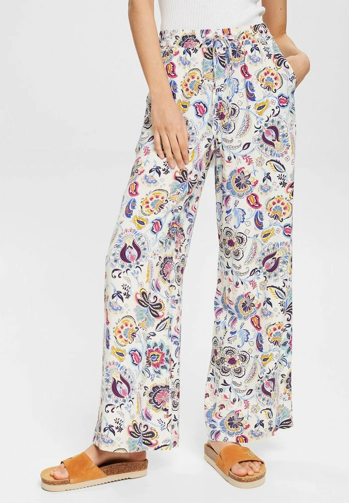 Esprit FLOATY PANTS - Trousers - Off White