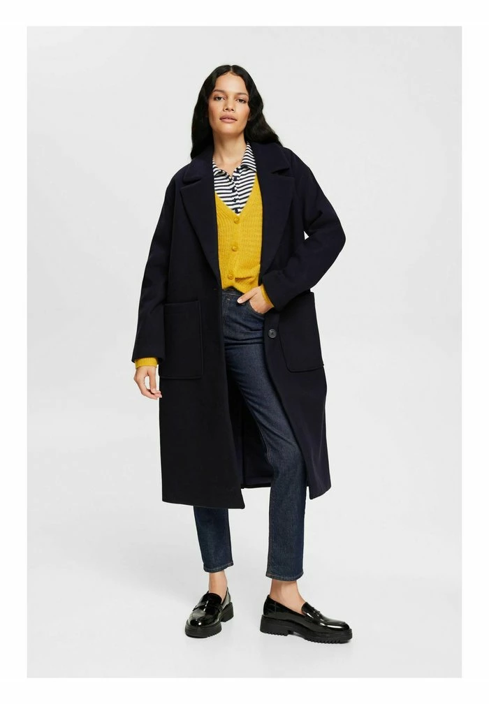 Esprit Classic Coat - Navy - Image 2