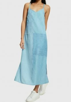 Esprit MIT DENIM ALLOVER PRINT - Denim Dress - Blue Medium Washed New