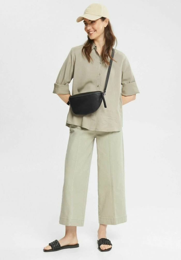 Esprit Button-down Blouse - Pale Khaki - Image 2