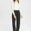 Esprit MIT WEITEM BEIN - Trousers - Black
