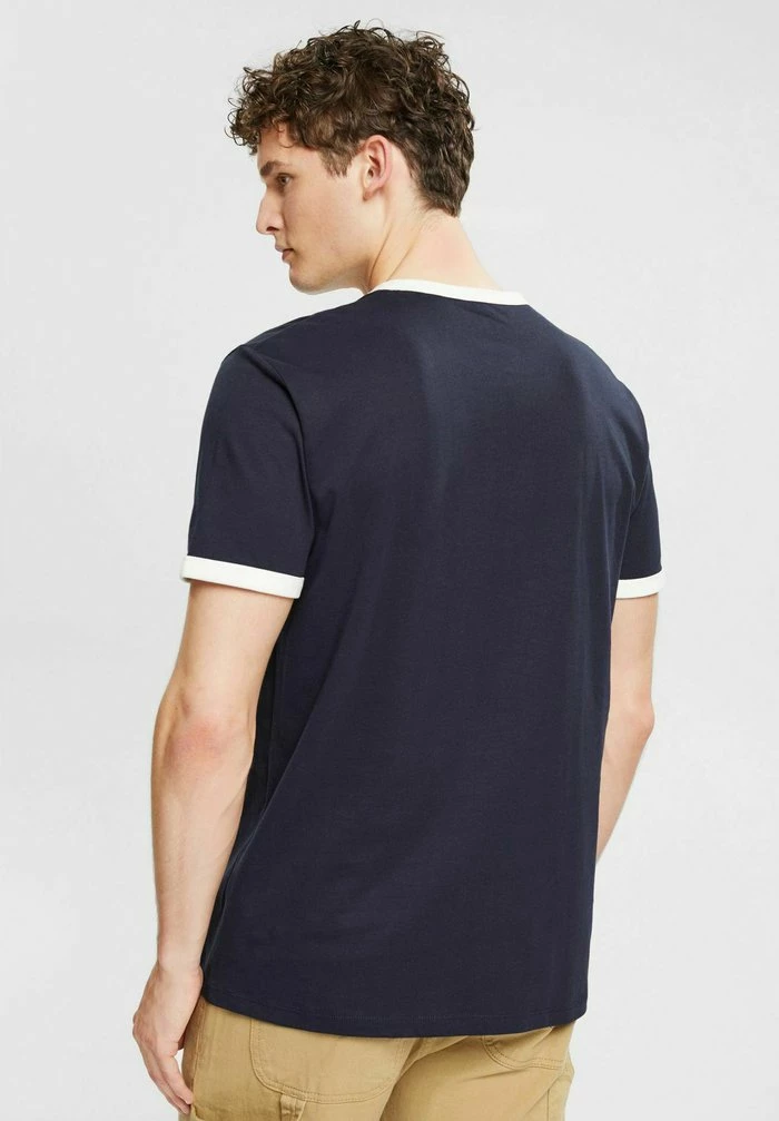 Esprit SLIM FIT - Print T-shirt - Navy - Image 3