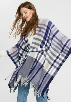 Esprit MIT KAROMUSTER UND GÜRTEL - Cape - Navy