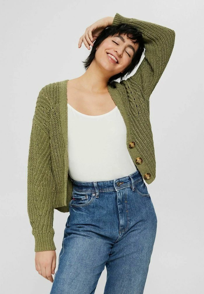 Esprit CARDIGAN - Cardigan - Light Khaki - Image 5