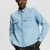 Esprit Button-down Blouse - Blue Light Washed