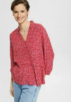 Esprit MIT RÜSCHENKANTE - Blouse - Red