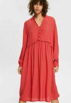 Esprit MIT RÜSCHENKANTE - Shirt Dress - Red