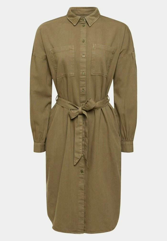 Esprit MIT GÜRTEL - Shirt Dress - Dark Khaki - Image 7