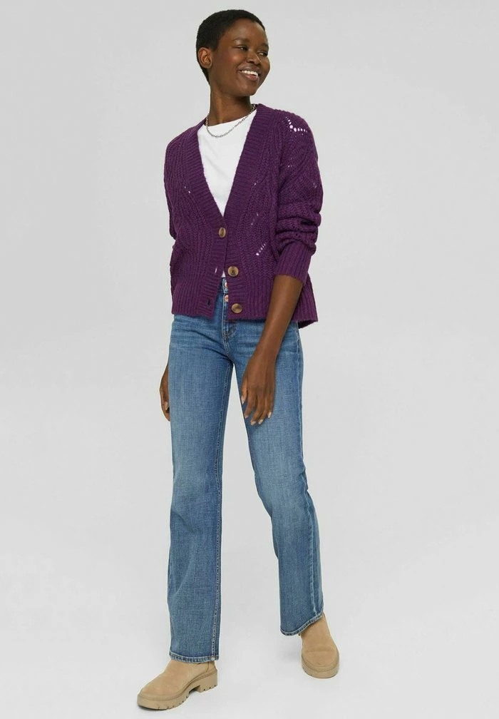 Esprit Cardigan - Plum Red - Image 2