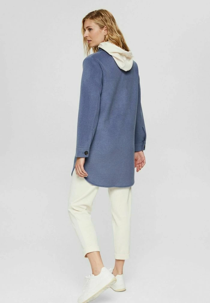 Esprit Classic Coat - Grey Blue - Image 3