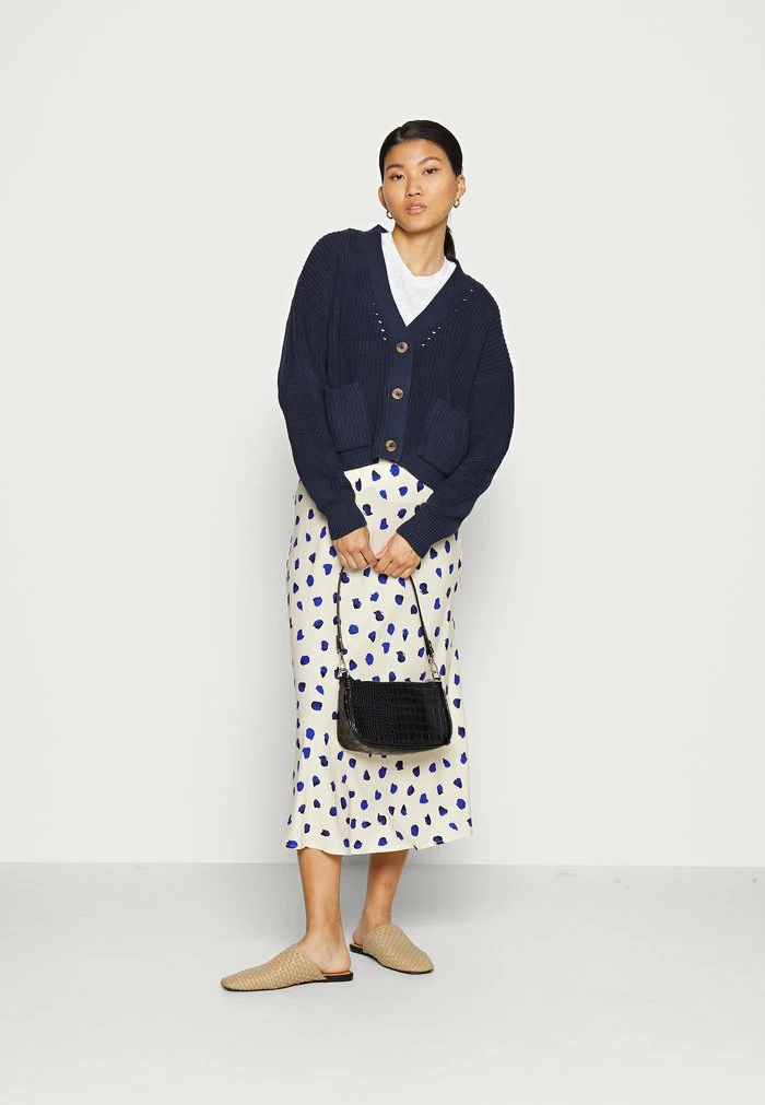 Esprit V NECK CARDIGAN - Cardigan - Navy - Image 2