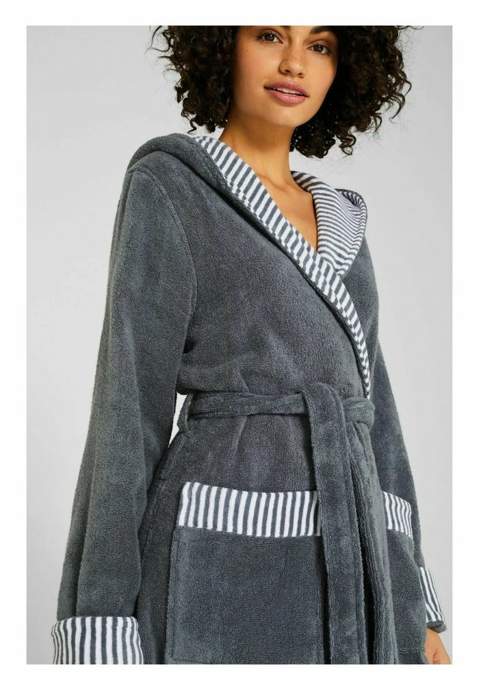 Esprit MIT STREIFEN - Dressing Gown - Grey Steel - Image 5