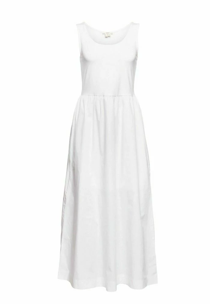 Esprit MATERIAL MIX IN LÄNGE - Maxi Dress - White - Image 8