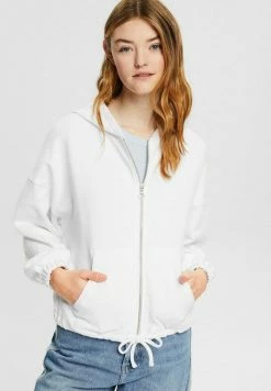 Esprit Zip-up Sweatshirt - White
