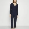 Esprit SOFT STRIPES LONGSLEEVE LONG PANTS - Pyjamas - Navy