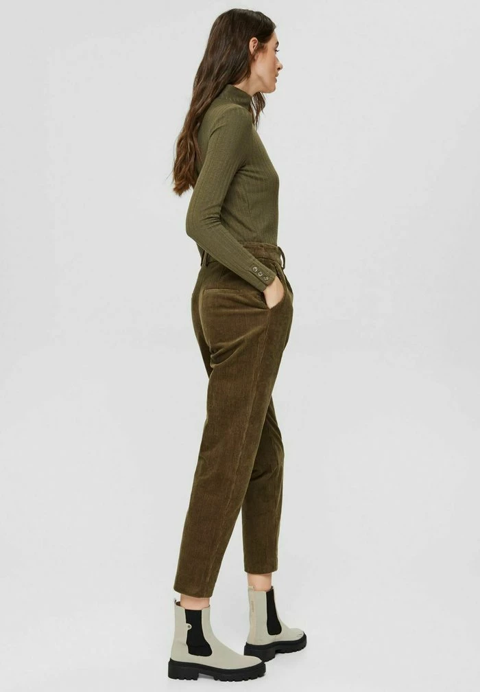Esprit Trousers - Dark Khaki - Image 8
