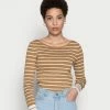 Esprit LONGSLEEVE CUFF - Long Sleeved Top - Camel