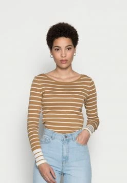 Esprit LONGSLEEVE CUFF - Long Sleeved Top - Camel