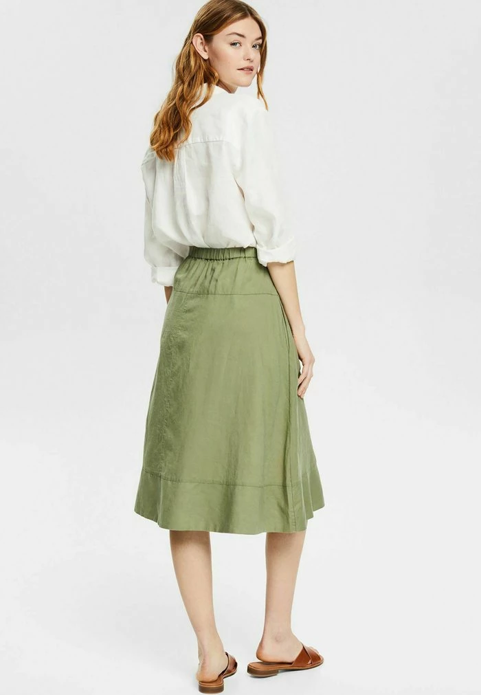 Esprit LI CO - A-line Skirt - Light Khaki - Image 3