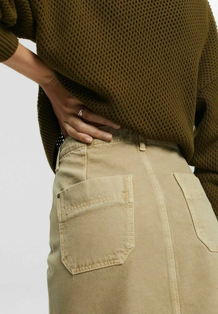 Esprit Denim Skirt - Pale Khaki - Image 7