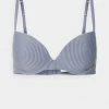 Esprit SOFT STRIPES CLASSIC PADDED BRA - Underwired Bra - Grey/blue