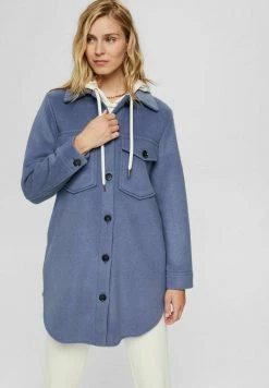 Esprit Classic Coat - Grey Blue